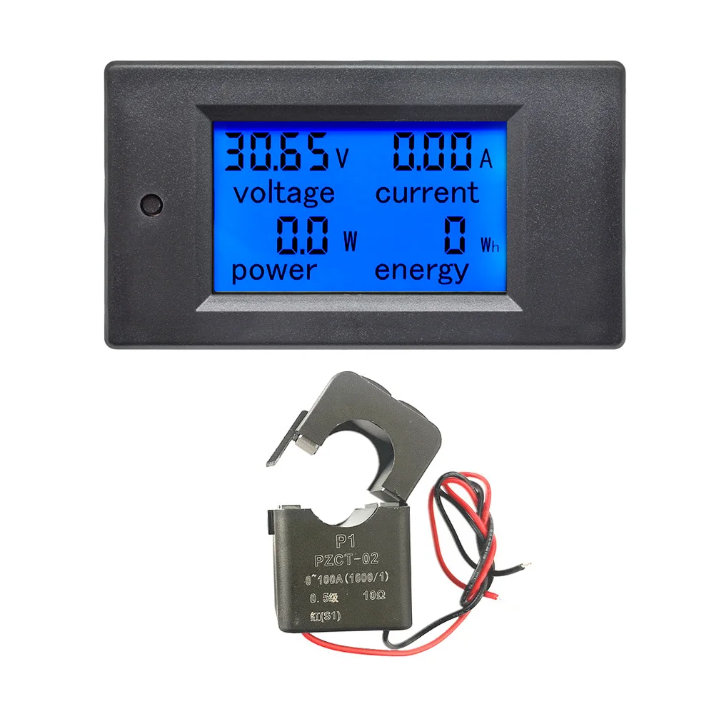 Medidor De Voltaje Voltímetro Y Amperímetro Digital Para Rail DIN - 50-500V, Pantalla LED Medidor Electricidad