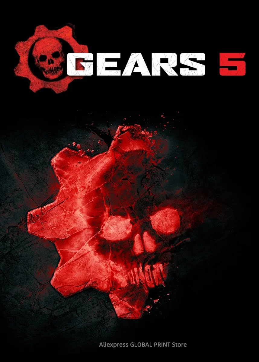thumbnail image 1 of Póster de Gears Of War, pósteres y grabados de lienzo del juego, lienzos, pinturas, decoración del hogar, 1 of 5