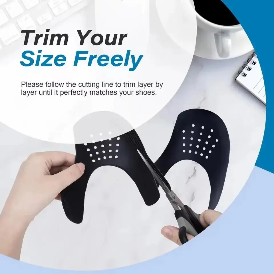 Shoe Protector 10PCS Shoes Head Stretcher Anti-Fold Bending Shield Crack Toe Cap Wrinkled Fold Shoes Anti-Crease Support