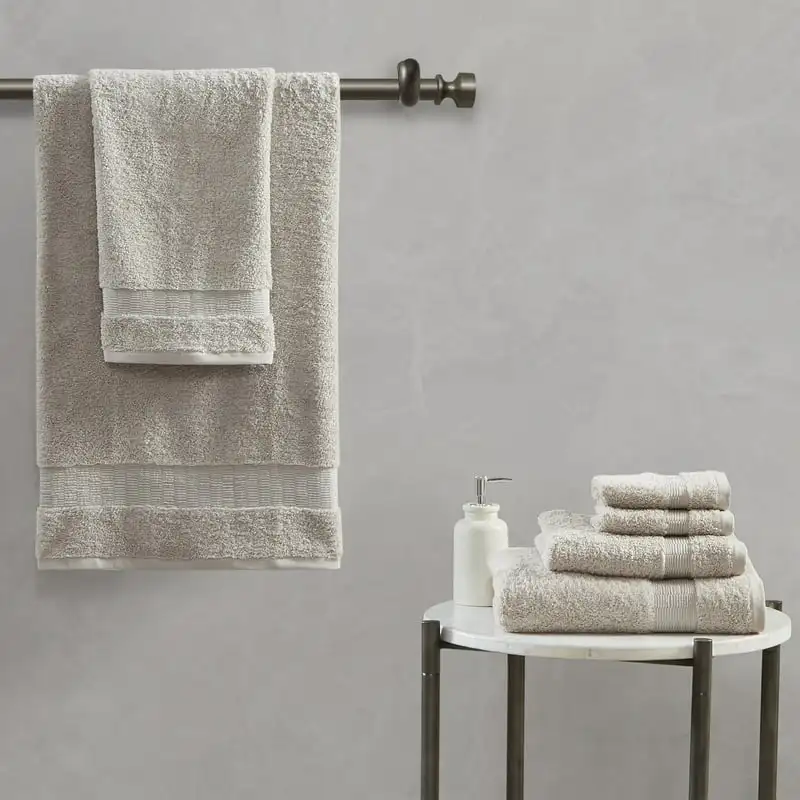 

100% Egyptian Cotton 6 Piece Towel Set, Beige