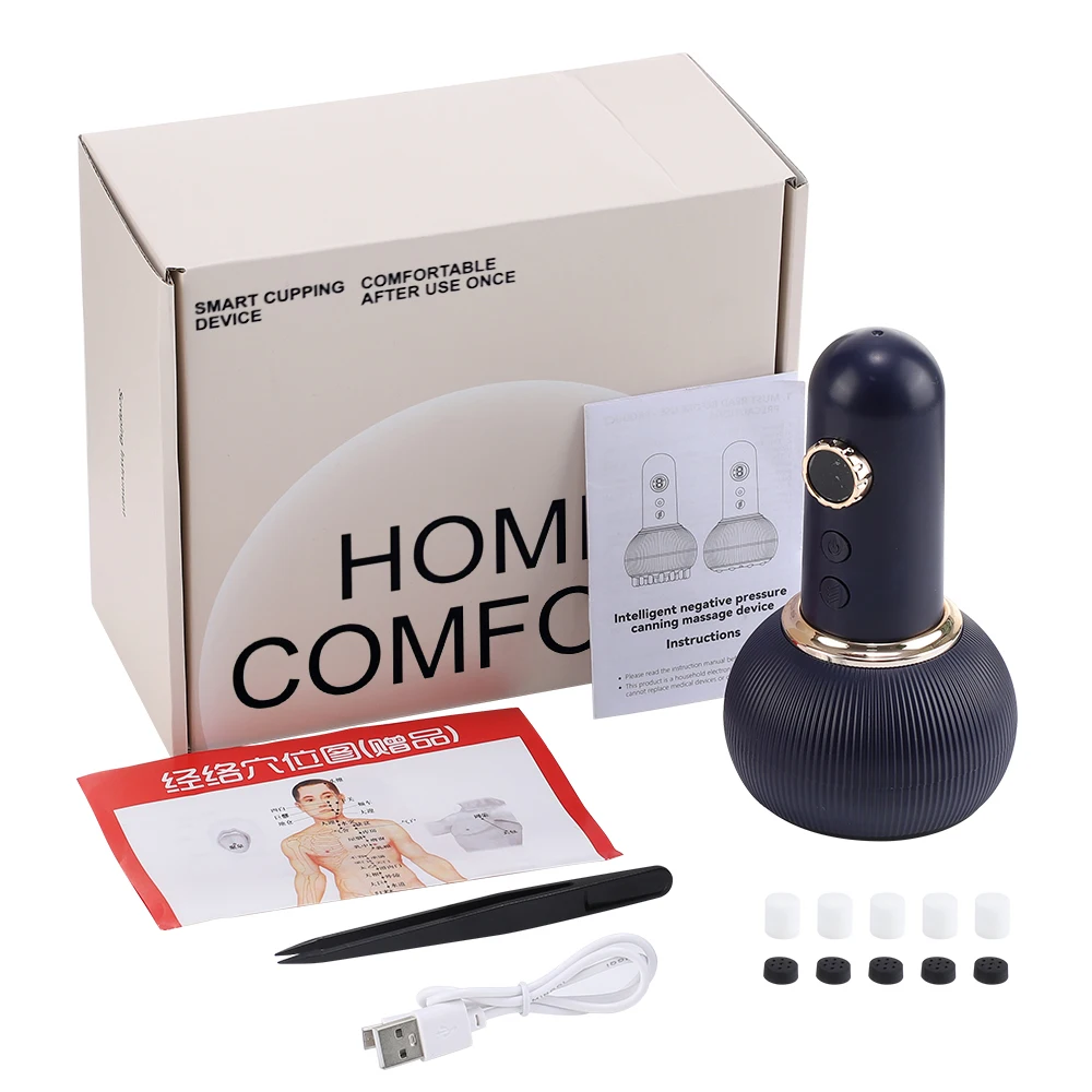 Intelligent Suction Vacuum Cupping Anti Cellulite Beauty Massager Glass Jars Anti Cellulite Cupping Vacuum Slimming Guasha