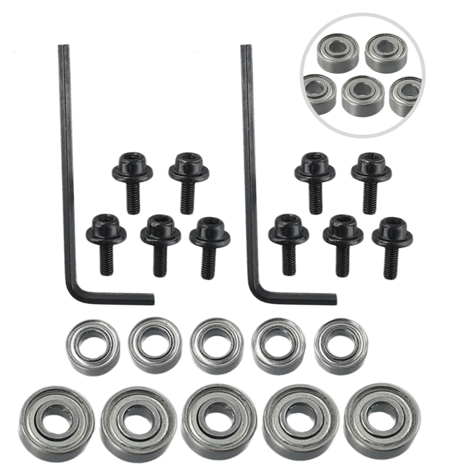 

Router Bit Ball Bearings Guide 10Pcs Bearing Repairing Replacement For Wood Milling Cutter Hex Key Wrench Screw High Quality