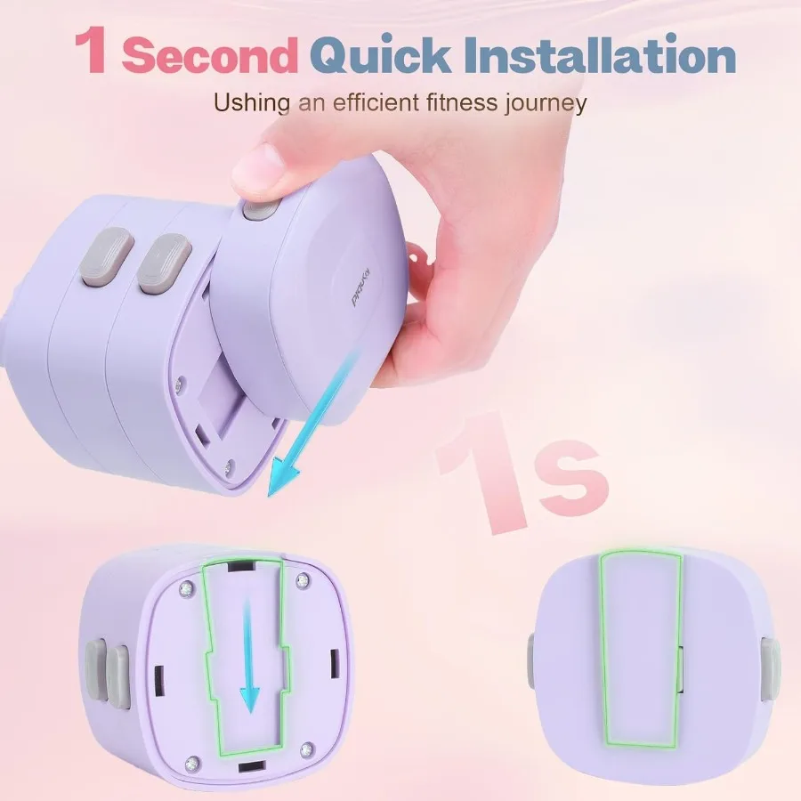 Adjustable Dumbbell Set of 2, 4 in 1 Free Weights Dumbbells Set for Women with Fast Adjustment, Each 2lb 3lb 4lb 5lb Hand Weight