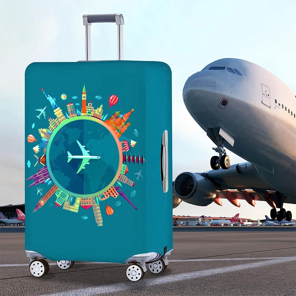18-32Inch Suitcase Cover Elastic Luggage Cover Full Body Print Anti-Scratch Protective Case Trolley Dustproof luggage cover