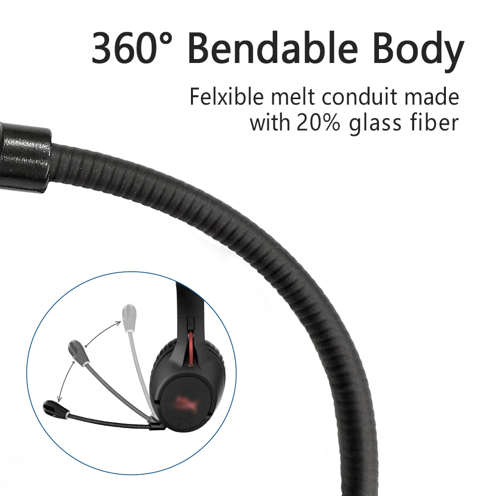3.5MM Replaceable Mic of Gaming Headset Replacement Accessory Detachable Noise-reduction Mic for HyperX Cloud Alpha Wireless