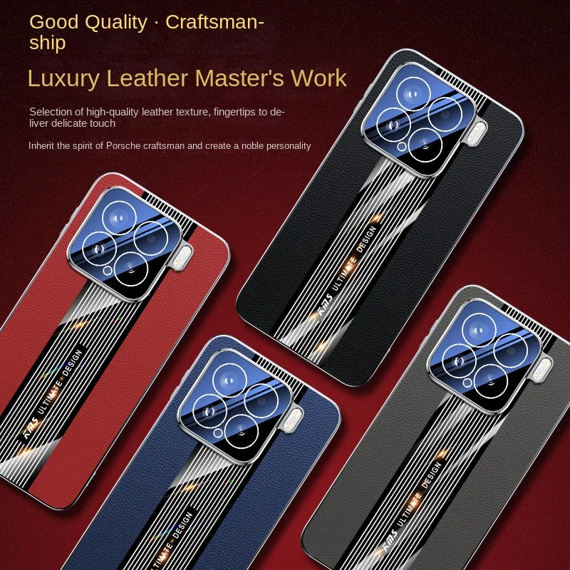 Luxury Hard PU Leather Plating Protective Back Cover