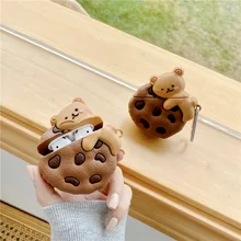 

New Bear Cookies Silicone Case For Airpods pro Cute Wireless Bluetooth Earphone Case For Airpods 2 Protective Cover Accessories