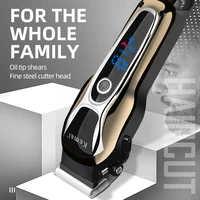 Kemei Professional Hair Clipper Rechargeable Trimmer Men Electric Cutter Hair Cutting Machine LCD Cordless Beard Trimmer KM-1990 2