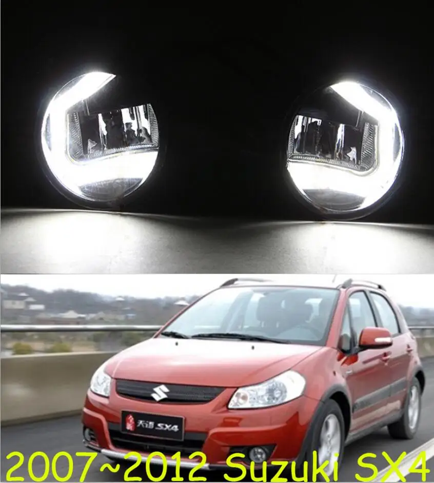 

Автомобильная лампа на бампер для передних фар Suzuki SX4, дневные светодиодсветодиодный фары, автомобильные аксессуары, дневная лампа для противотуманных фар SX4