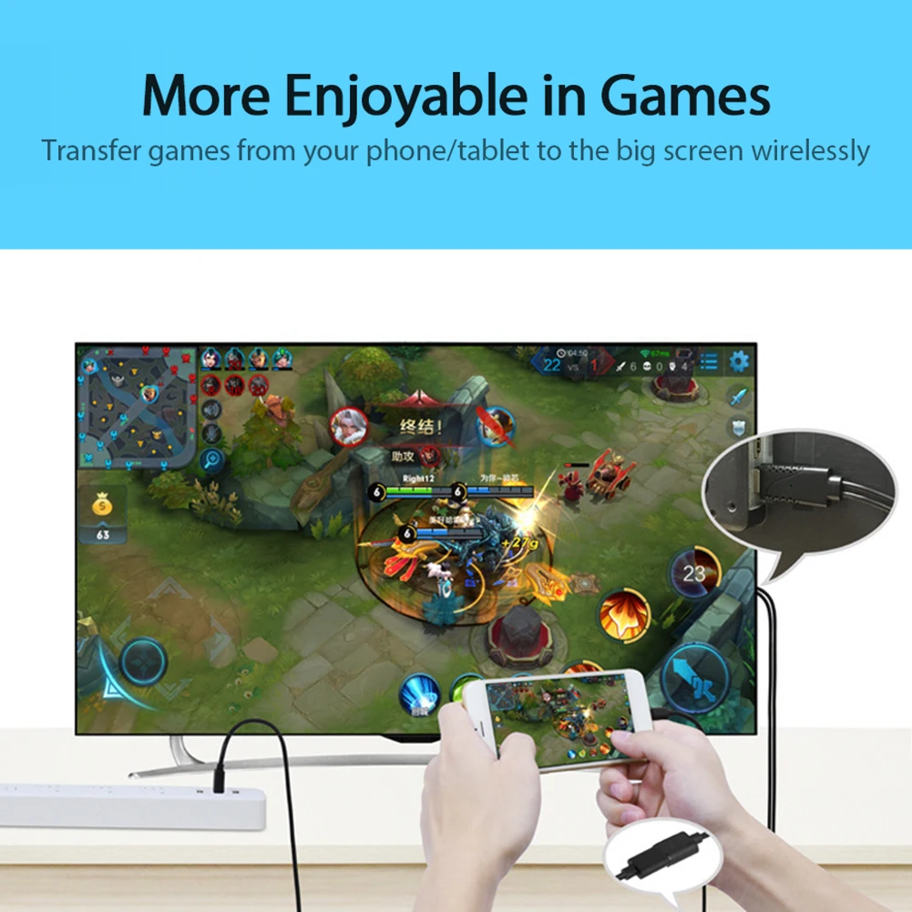 1M USB -HDMI ȣȯ  1080P HDTV TV  AV  ̺ ̾  ڵ, IOS ȵ̵  8 