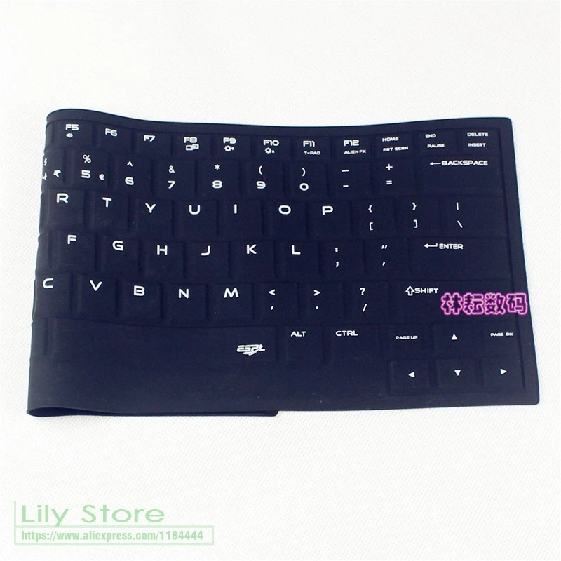 실리콘 컬러풀 키보드 커버, 보호대 스킨, 델 에일리언웨어 15 ALW15ED 2015 버전, 15.6 인치