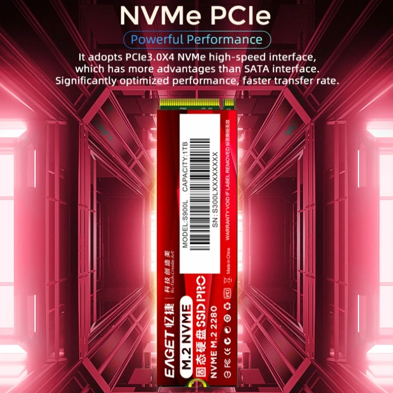 は*る様 新品　EAGET M.2 2280 NVME SSD 512GB×2 Eaget SSD NVMe M.2 SSD 1TB SSD 512GB Internal Solid State