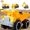 Baby Classic Simulation Engineering Car Toy Excavator Model Tractor Toy Dump Truck Model Car Toy Mini Gift for Boy 1