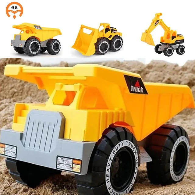 Baby Classic Simulation Engineering Car Toy Excavator Model Tractor Toy Dump Truck Model Car Toy Mini Gift for Boy 1