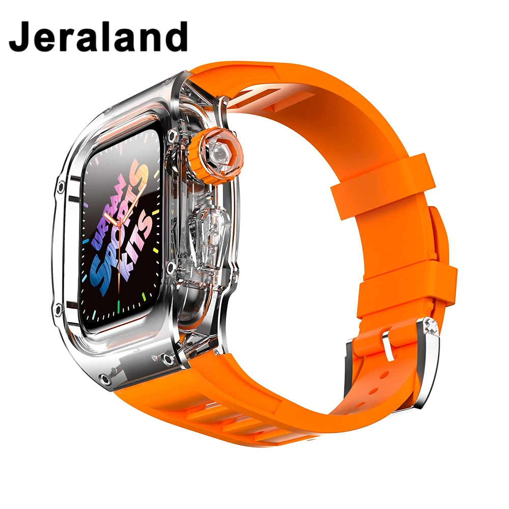 Case Strap For Apple Watch Band 44mm 45mm Urban Sports bracelet