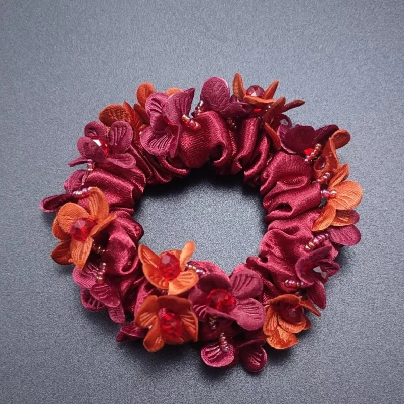 Elegant Korean Fashion Floral Hair Ties - Premium Women's Hair Accessories