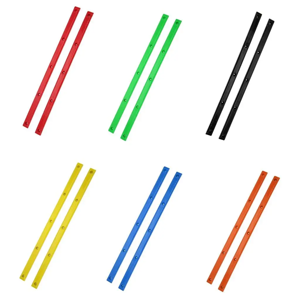 2Pcs Durable ABS Rib Bones Rails Colorful 36.5x1.7cm Skateboard Rail Guards Board Rails Skateboards Decks