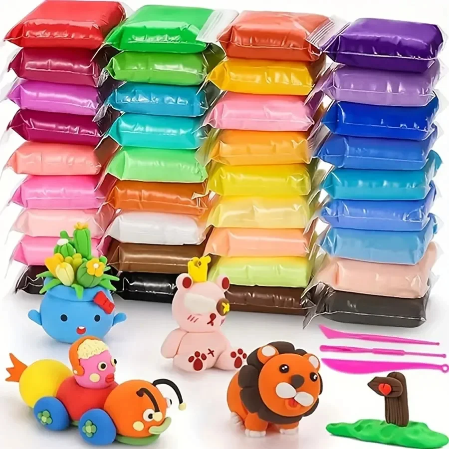 36 Color air dried clay set Air-dried Clay Set Ultra Light Plastic With Carving Tools DIY Crafts Gifts For Friends DIY For Children