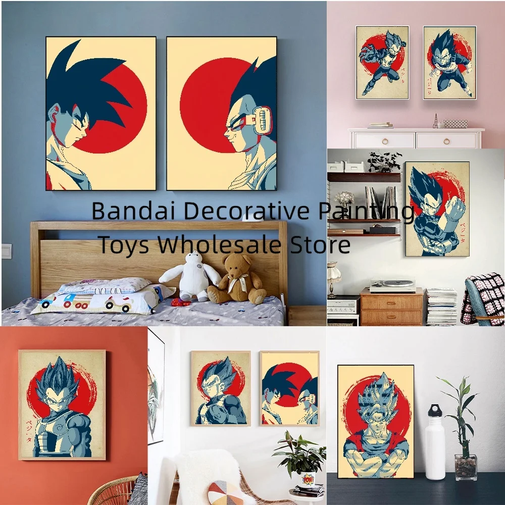 

Anime Canvas Painting Dragon Ball Z Goku Vegeta Cartoon Posters Print Mural Pictures Wall Art Children's Room Home Decor Gifts