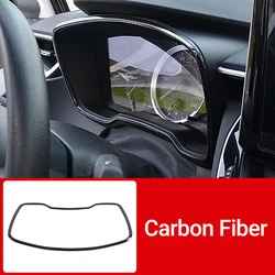 Stainless Steel Car Dashboard Frame Trim Cover for Speedometer Gauge Display (Carbon Fiber)