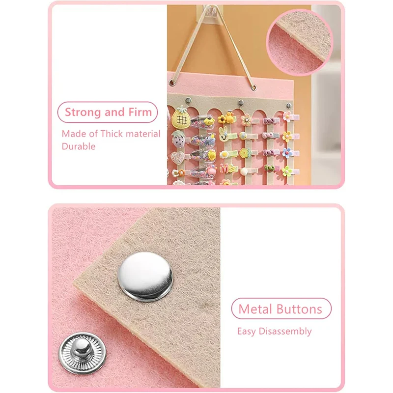 Description Picture 5 of itemHair Clip Storage for Women Girls Hair Accessories Hanging Organizer Wall Decor Hair Bows Hair Rope Clasp Glasses Space Saving