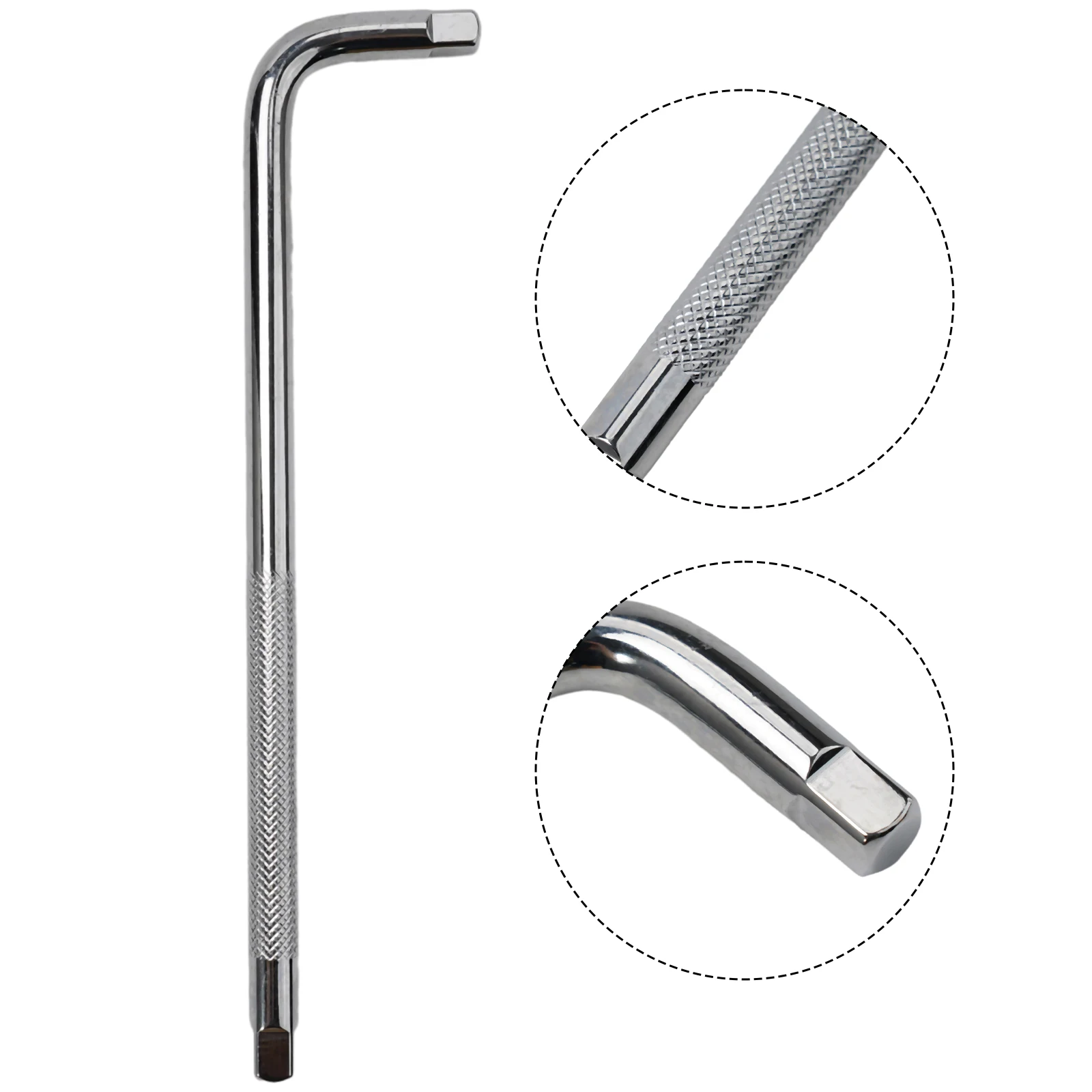 Description Picture 5 of item1pc Extension L-Type Shaped Double End NonSlip Socket Bent Bar 1/2 1/4 3/8 Wrench Bent Bar L-Handle Sockets Wrench Hand Tool