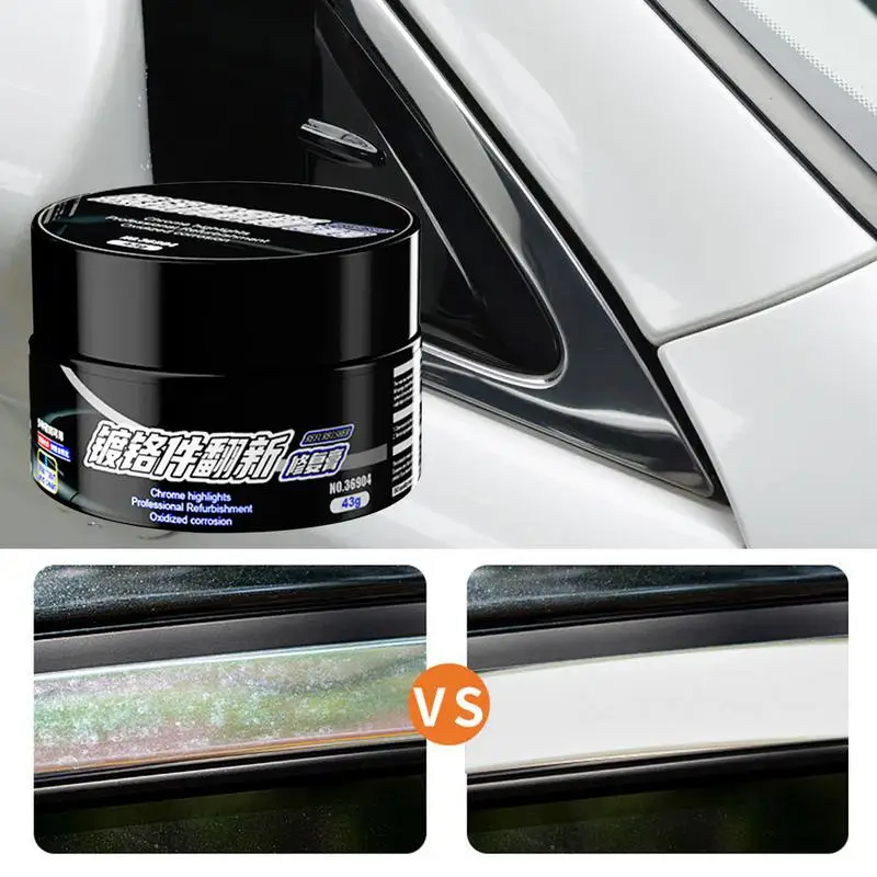 Universal Chrome Restoration Polish Metal Shine Renovation Compound for Car Door Handles Windows Trim Chrome-Plated Repair Paste