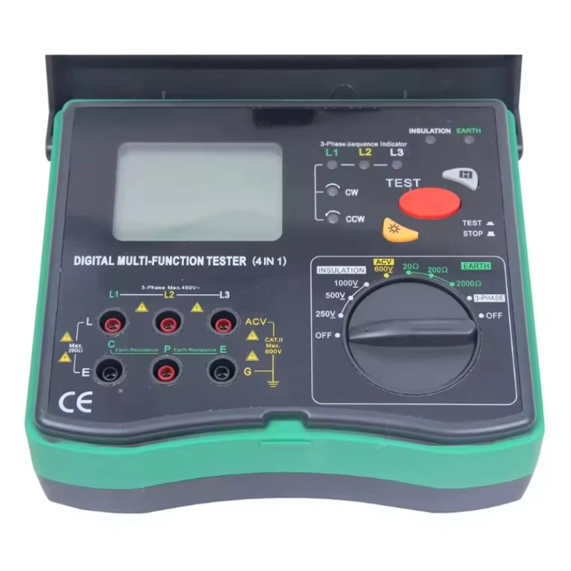 YYHC- New Insulation Tester Earth Tester Meter Voltmeter Phase Indicator 4 in 1