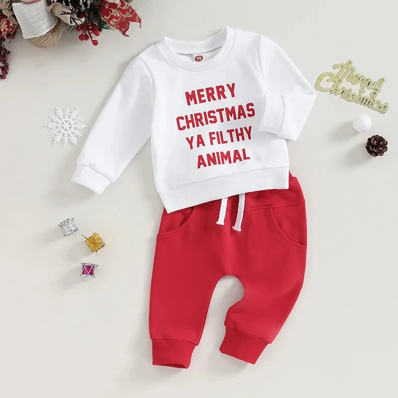 

Toddler Kid Girl Christmas Sweatshirts Fashion Fuzzy Letter Embroidery Long Sleeve Pullover Tops Baby Winter Children Clothes