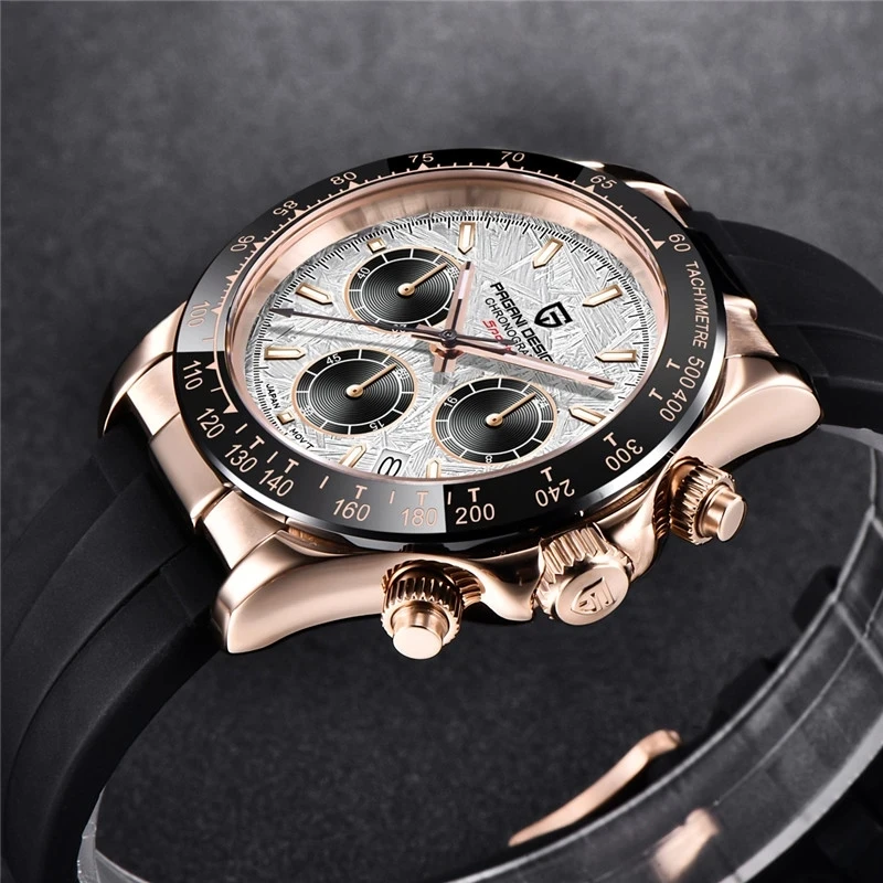 PAGANI DESIGN Watch For Men 1664 Top Brand Luxury Japan VK63 Quartz Wristwatches Automatic Date Chronograph Gold Reloj Hombre