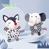 Newborn visual training black and white hand grip rattle exercise baby gripping ability to soothe baby toys importable 1