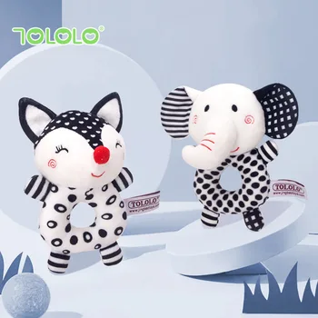 Black & White Baby Visual Training Rattle 1