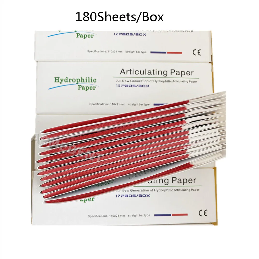 1box180sheets Dental Articulating Paper Red Color Occlusal Record