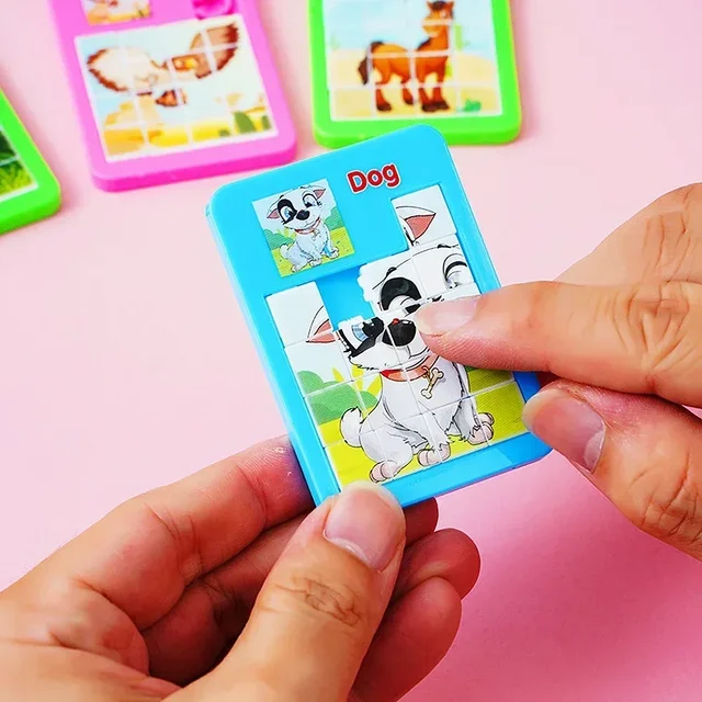 1/5PC Cartoon Jigsaw Animal Puzzles Early Educational Developing Toy for Children Birthday Party Favors Pinata Filler Rewards 5
