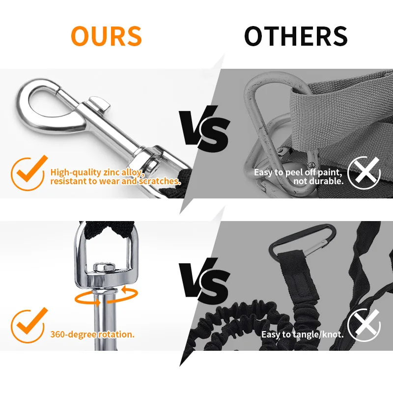 Elastic Kayak Paddle Rope Rowing Boat Paddle Board Accessory Fishing Rod Carabiner Adjustable With Safety Hook scuba diving hook