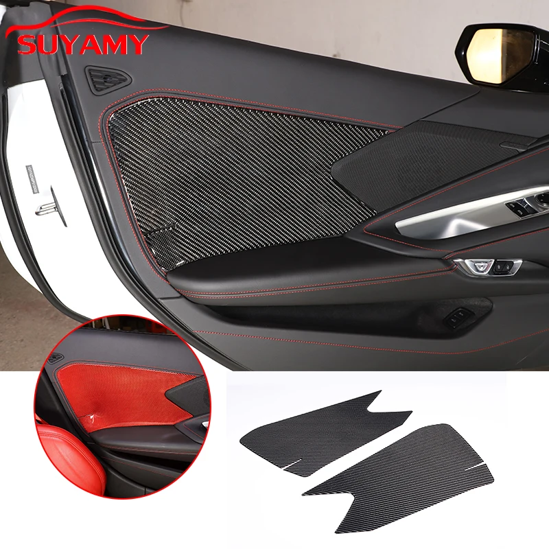 

Soft Carbon Fiber Car Inner Door Panel Trim Stickers For 2020-2023 Corvette C8 Stingray Z51 Z06 Auto Interior Accessories