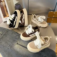 2024 New Boys Girls Canvas Shoes Autumn Children's School Performance Shoes Babys Children Biscuit Bottom Breathable Kids Shoes 4