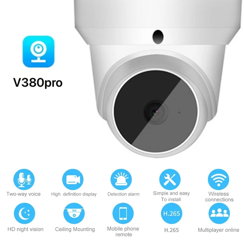V380 APP Smart IP Camera HD 1080P Cloud Wireless Outdoor Automatic Tracking Infrared Surveillance Cameras With Wifi Camera