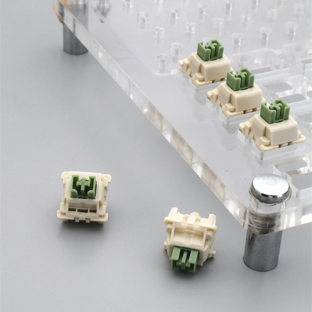 Kits de Teclado Mecânico Mmmd Matcha Interruptor Linear Sorvete Lubrificação Fina Pom v3 Pins 53g
