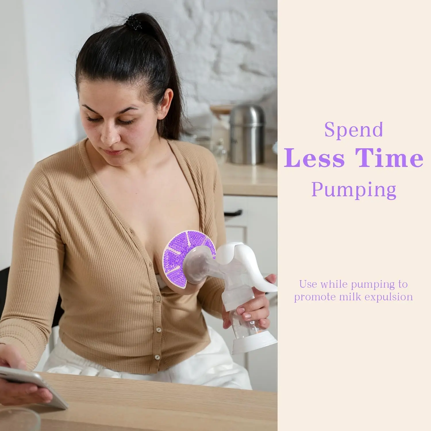 2 Pack Hot/Cold Breast Gel Bead Ice Packs Breast Cooling & Heat Pads Relief for Breastfeeding Nursing Pain Boost Milk Let-Down