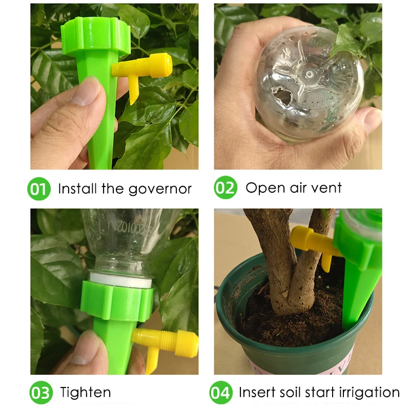Wholesale Price 3/6/12 PCS Auto Drip Irrigation Watering System Garden Household Plant Flower Automatic Waterer Tools - 4