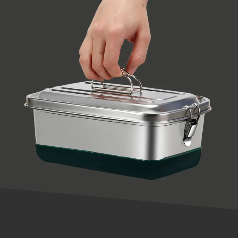 Buy Wholesale China 2 Layer Stainless Steel Lunch Box New Design Metal Food  Container Leakproof Adult Bento Box & Bento Lunch Box at USD 3.45