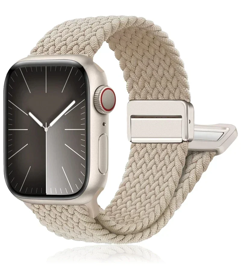 Braided Loop Magnetic Buckle Band for Smartwatch - Elegant and Adjustable Strap Bracelet