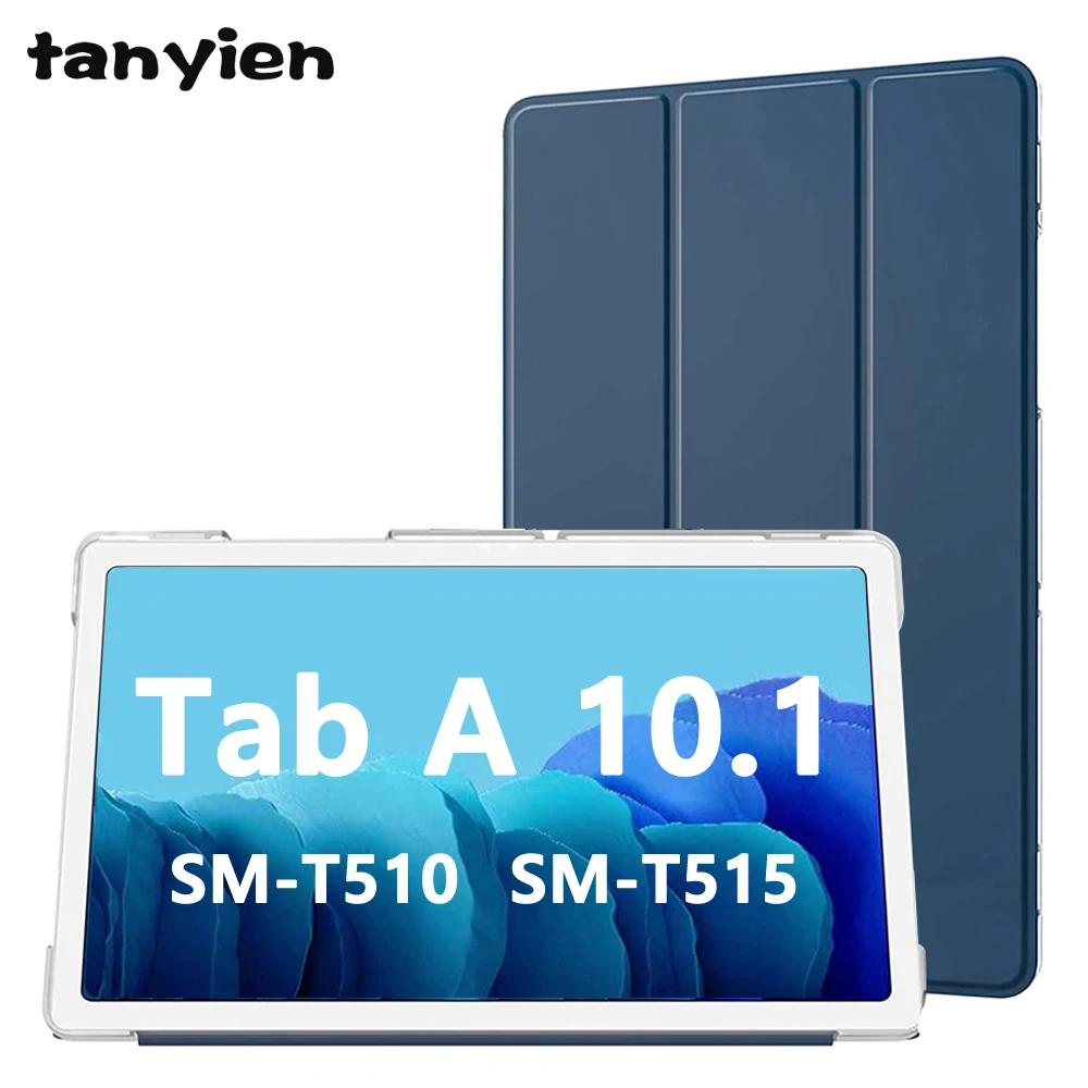 

For Samsung Galaxy Tab A 10.1 2019 SM-T510 SM-T515 SM-T517 T510 T515 T517 Trifold Tablet Case PU Leather Flip Cover Stand Coque
