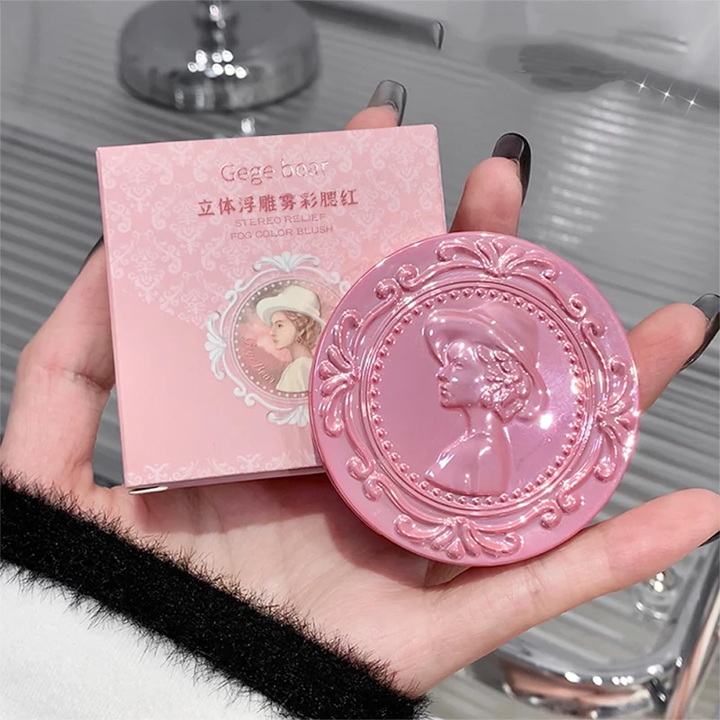 Three dimensional relief mist Color blush natural tender hold makeup low saturation female blush cream