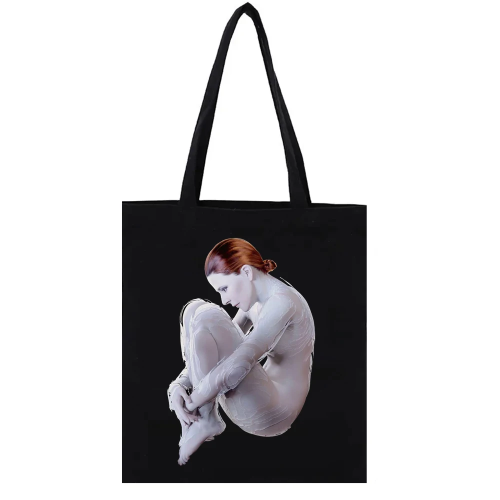 

French Singer Mylene-Farmer Y2k Canvas Tote Bag Art Photos Women's Bags Designed 2023 Shopper Handbags Fashion Totebag Funny