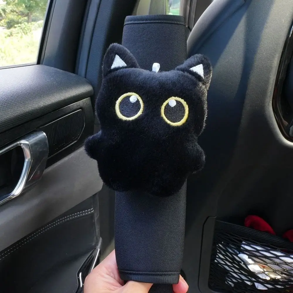 Cuscinetti Protettivi per Cinture di Sicurezza Auto Black Cat, Copri Cintura Morbidi per Alleviare la Pressione, Protezione per Spalle