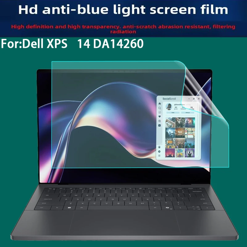 Per la nuova pellicola per schermo Dell XPS 14 DA14260, pellicola per schermo per laptop, pellicola HD temperata, pellicola opaca, pellicola anti-blu, pellicola per tastiera - immagine 4