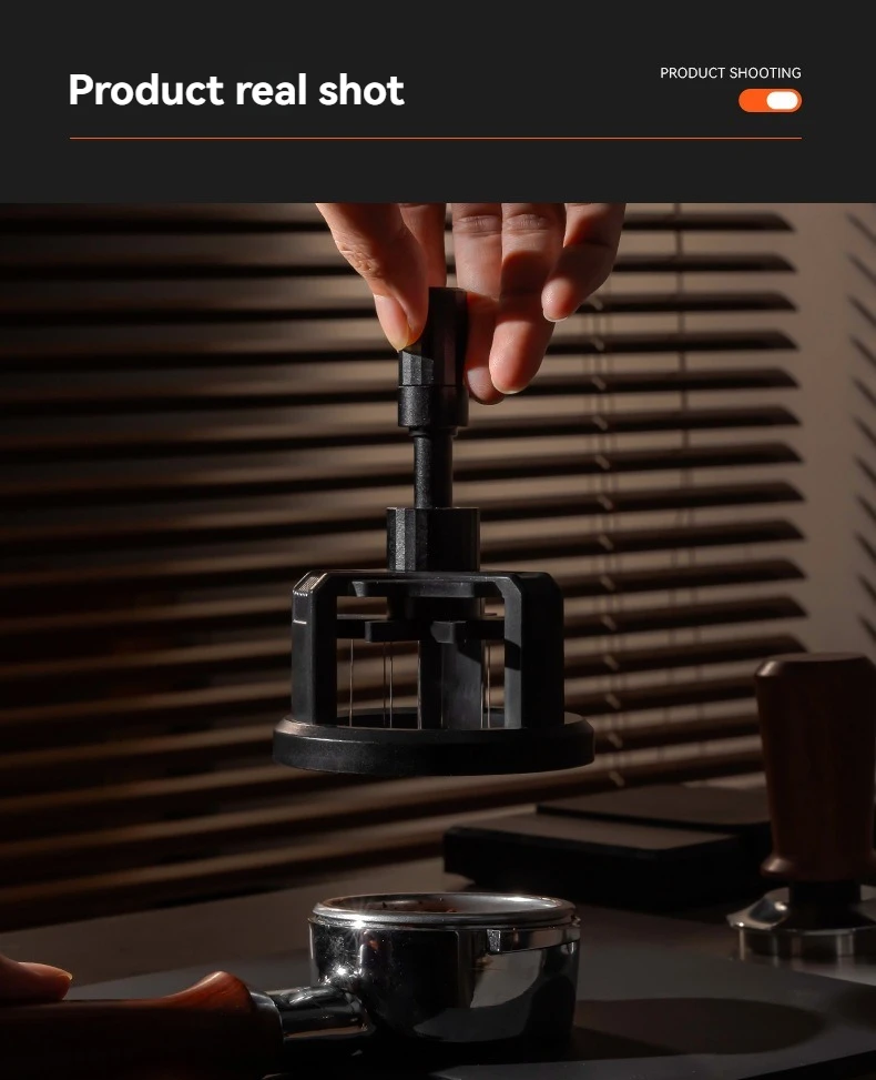 Rotierende magnetische Pulververteiler-Nadel für Kaffee, höhenverstellbar, magnetische Fixierung, hochwertiges professionelles Kaffeezubehör – Detail 7