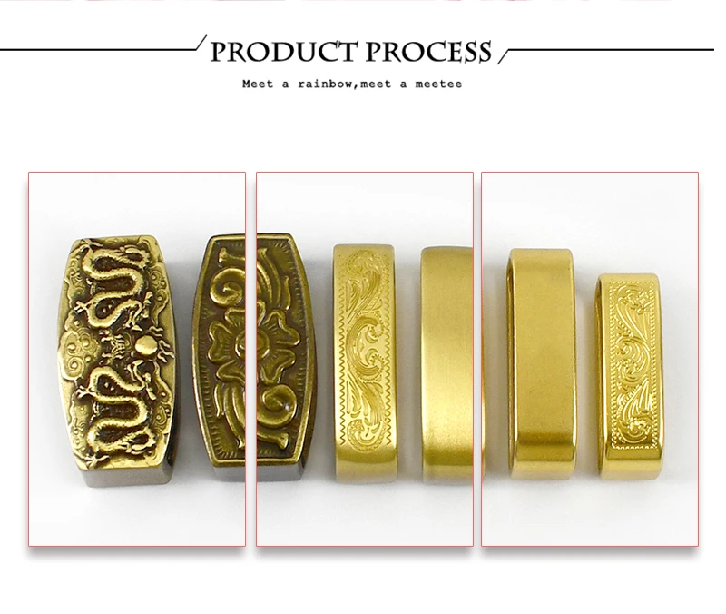 1Pc Deepeel 35/40mm Pure Copper Man Belt Buckle Ring Metal Solid Brass Waistband Loop Clasp Men Belts Leather Crafts Accessories